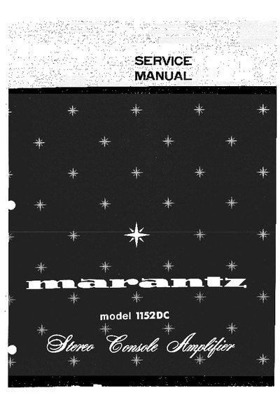 Marantz 1152-DC Service Manual