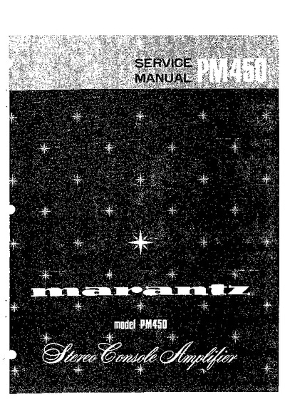 Marantz PM-450 Service Manual
