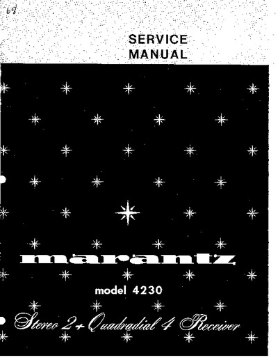 Marantz 4230 Service Manual