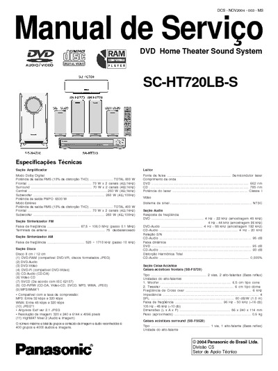 Panasonic Home Theater Sound System SC-HT720LB-S