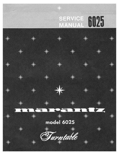 Marantz 6025 Service Manual
