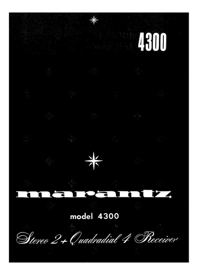 Marantz 4300 Service Manual