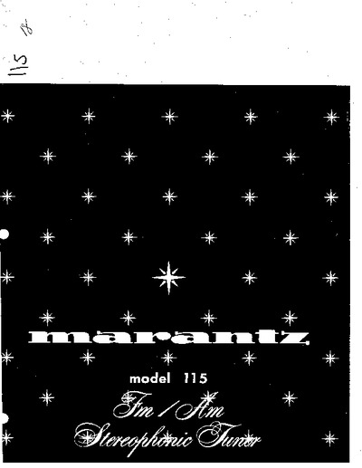 Marantz 115 Owners Manual
