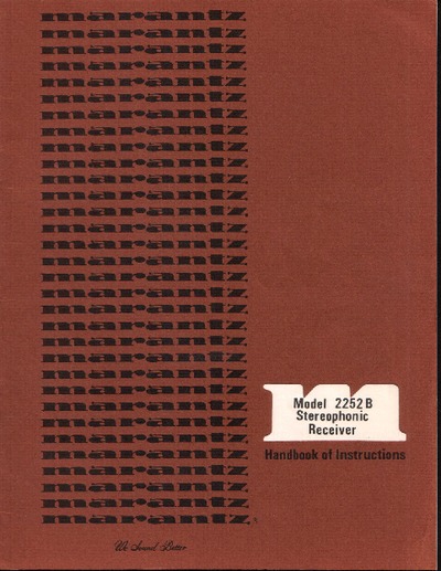Marantz 2252-B Owners Manual