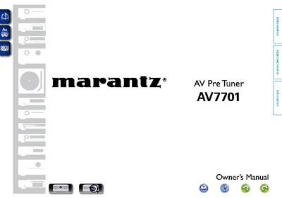 Marantz AV-7701 Owners Manual