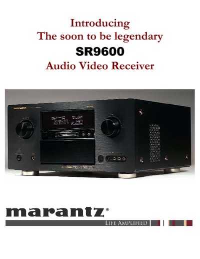 Marantz SR-9600 Brochure