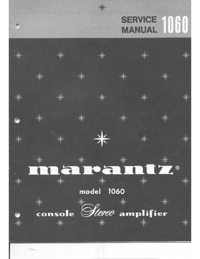 Marantz 1060 Service Manual