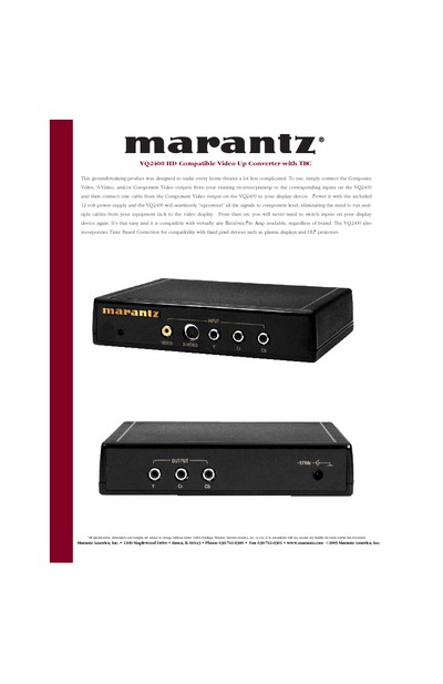 Marantz VQ-2400 Brochure