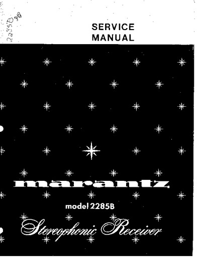 Marantz 2285-B Service Manual