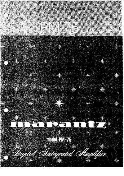 Marantz PM-75 Service Manual
