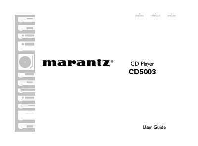 Marantz CD-5003 Owners Manual
