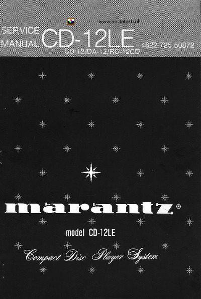Marantz RC-12-CD Service Manual