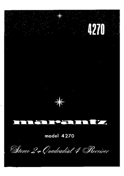 Marantz 4270 Service Manual