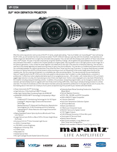 Marantz VP-12-S-4 Brochure-2