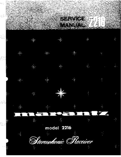 Marantz 2216 Service Manual