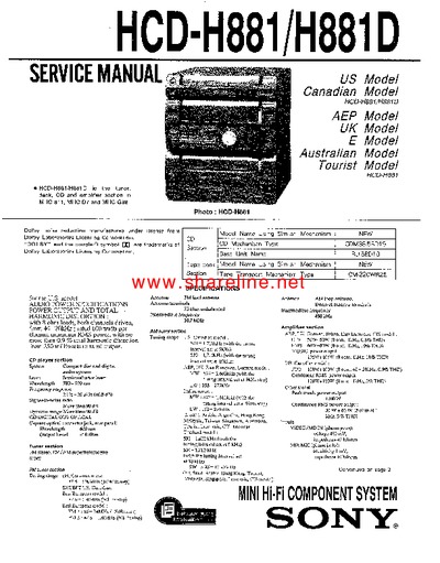 Sony Service Manual HCD-H881