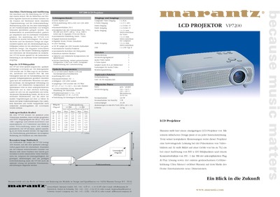 Marantz VP-7200 Brochure