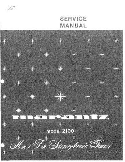 Marantz 2100 Service Manual