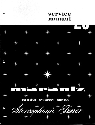 Marantz 23 Service Manual