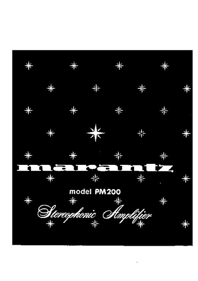 Marantz PM-200 Service Manual