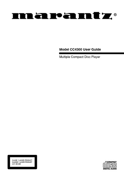 Marantz CC-4300 Owners Manual