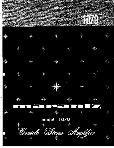 Marantz 1070 Service Manual