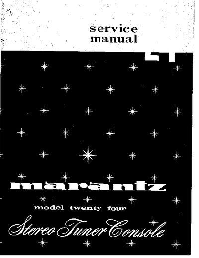 Marantz 24 Service Manual
