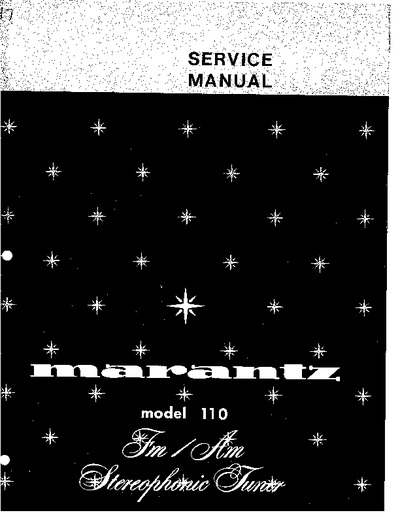 Marantz 110 Service Manual