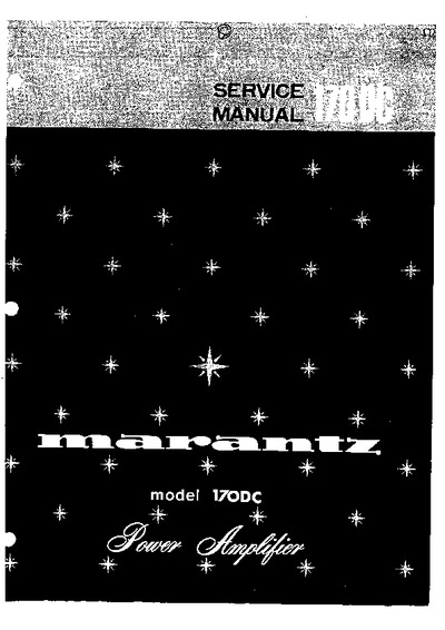 Marantz 170-DC Service Manual