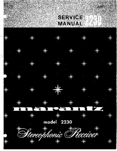 Marantz 2230 Service Manual