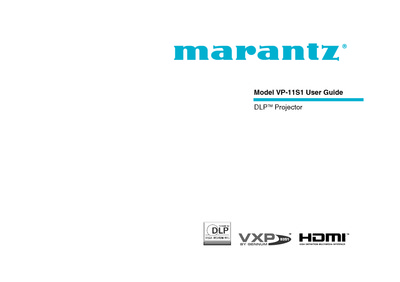 Marantz VP-11-S-1 Owners Manual