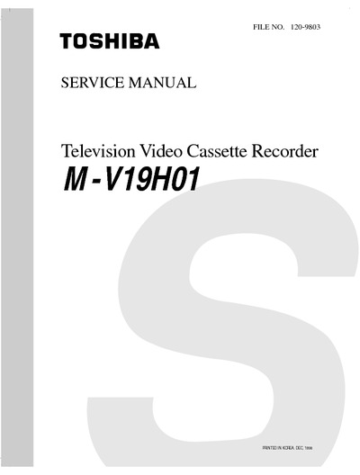 Toshiba Television + Video cassete recorder M-V19H01