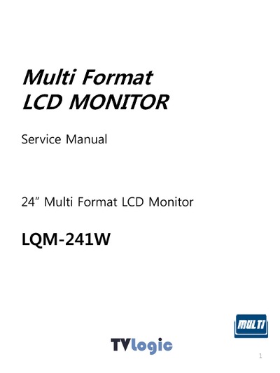 TVLOGIC Manual LQM-241W