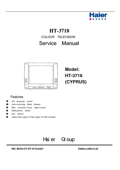 HAIER HT-3718 Cyprus-S