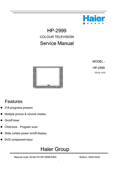 HAIER HP-2999