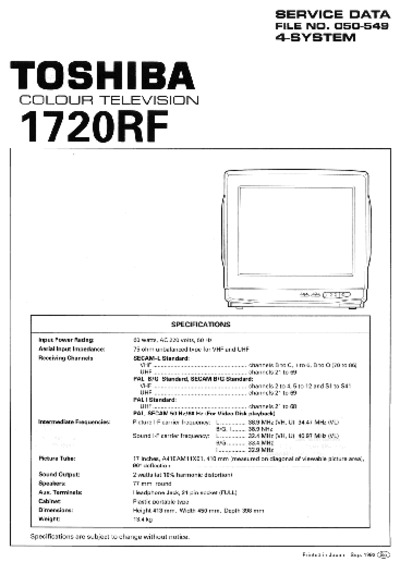 Toshiba 1720RF