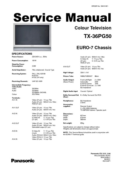 Panasonic EURO7 TX36PG50
