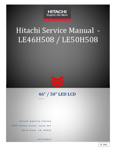 Hitachi LE46H508, LE50H508