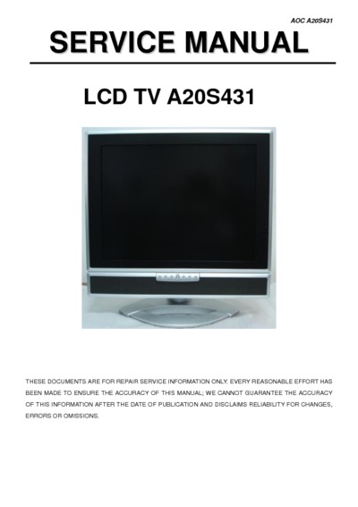 AOC A20S431 LCD