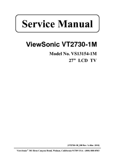 VIEWSONIC VT2730-1M VS13154-1M