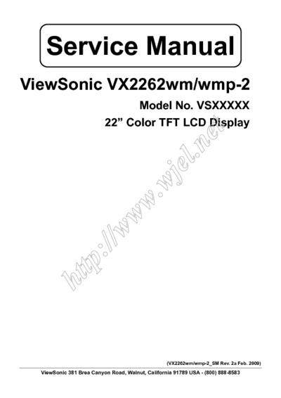 VIEWSONIC VX2262wm wmp-2