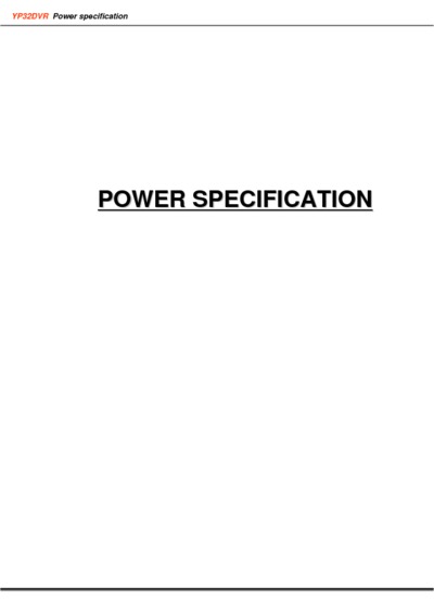 LG EAY43596801, YP32DVR Power Specification, Schematics