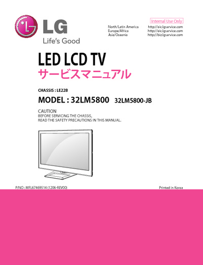 LG 32LM5800 Chassis LE22B
