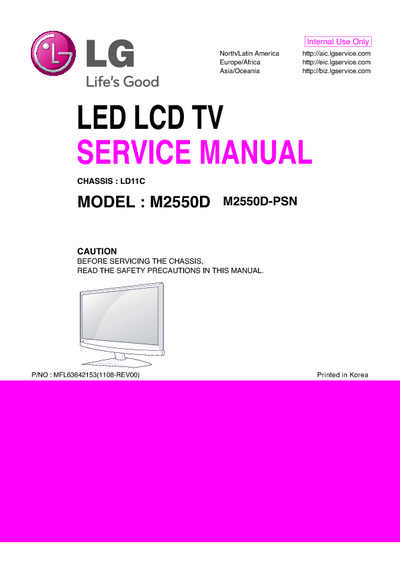 LG M2550D Chassis LD11C LED