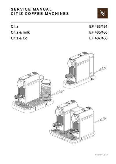 Krups, Cube, Nespresso EF483/484/485/486/487/488