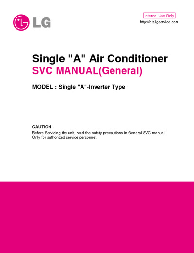 Air Conditioner LG, SVC Manual 'A' General