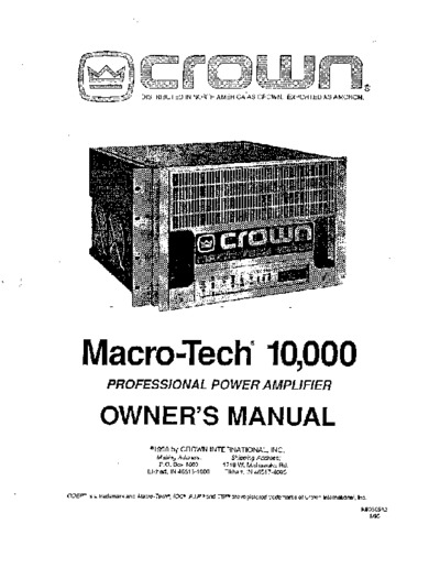 Amplificador MACRO TECH 10000