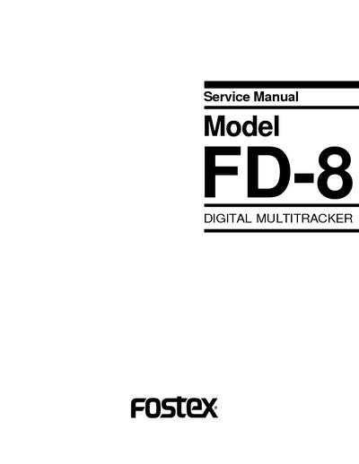 FOSTEX fd08 service manual