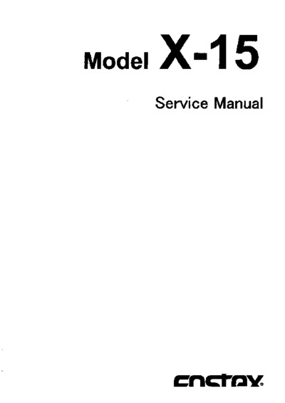 FOSTEX x15 service manual