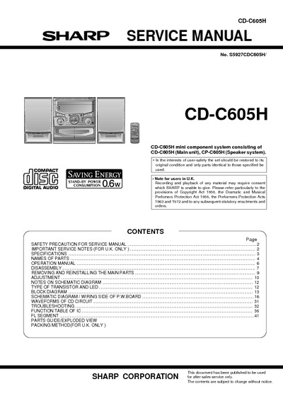 Sharp CD-C605H